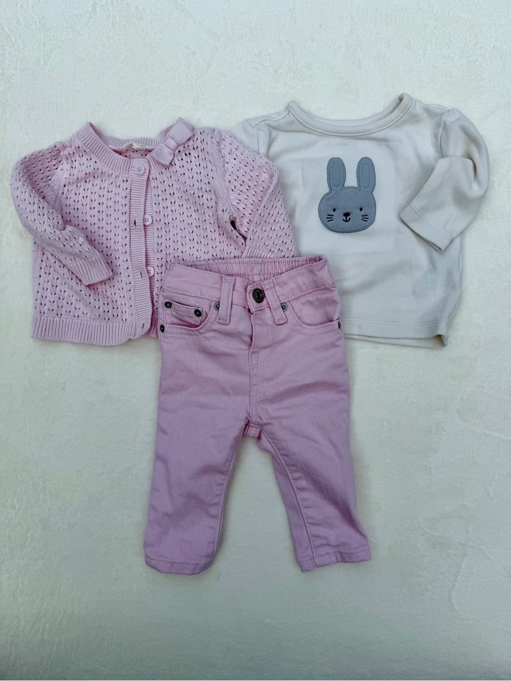 Baby Girl 3-6M Clothing Lot Ralph Lauren Polo Pink Jeans Cardigan Carter’s Top